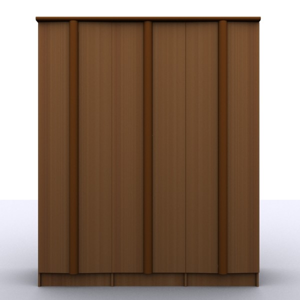 3d door wardrobe model - 3 door wardrobe by Eonites